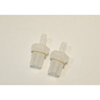 White plastic tubes 2 pcs